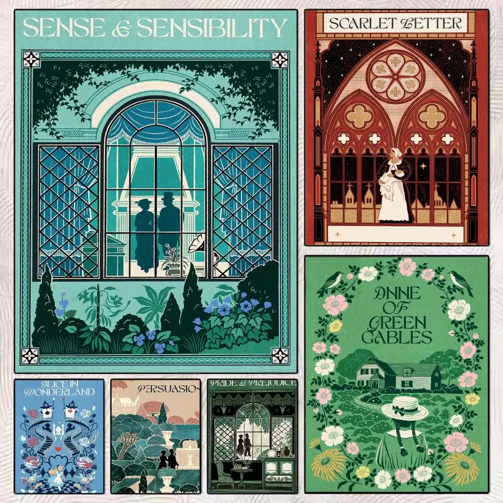 Vintage Collectible Posters - ヴィンテージコレクション絵画書道 美的キャンバスウォールポスター モダンルーム ベッドルーム カフェ ウォールアートワーク