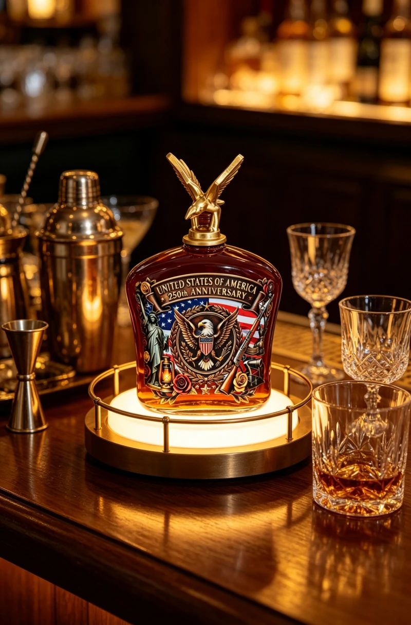 Vintage Collectible Liquor Bottles - アンティークアメリカン・フリーダム・イーグル・ウィスキー・デカンター、コレクション用の装飾品、海外ワインボトル（コレクショングレード）