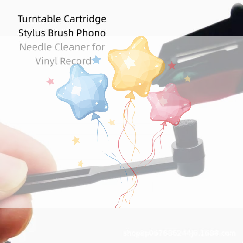Vinyl Record Cleaner - 1個入り。レコードプレーヤー用ターンテーブル・スタイラス・ブラシ。静電気防止機能付き。フォノニードルクリーナー。