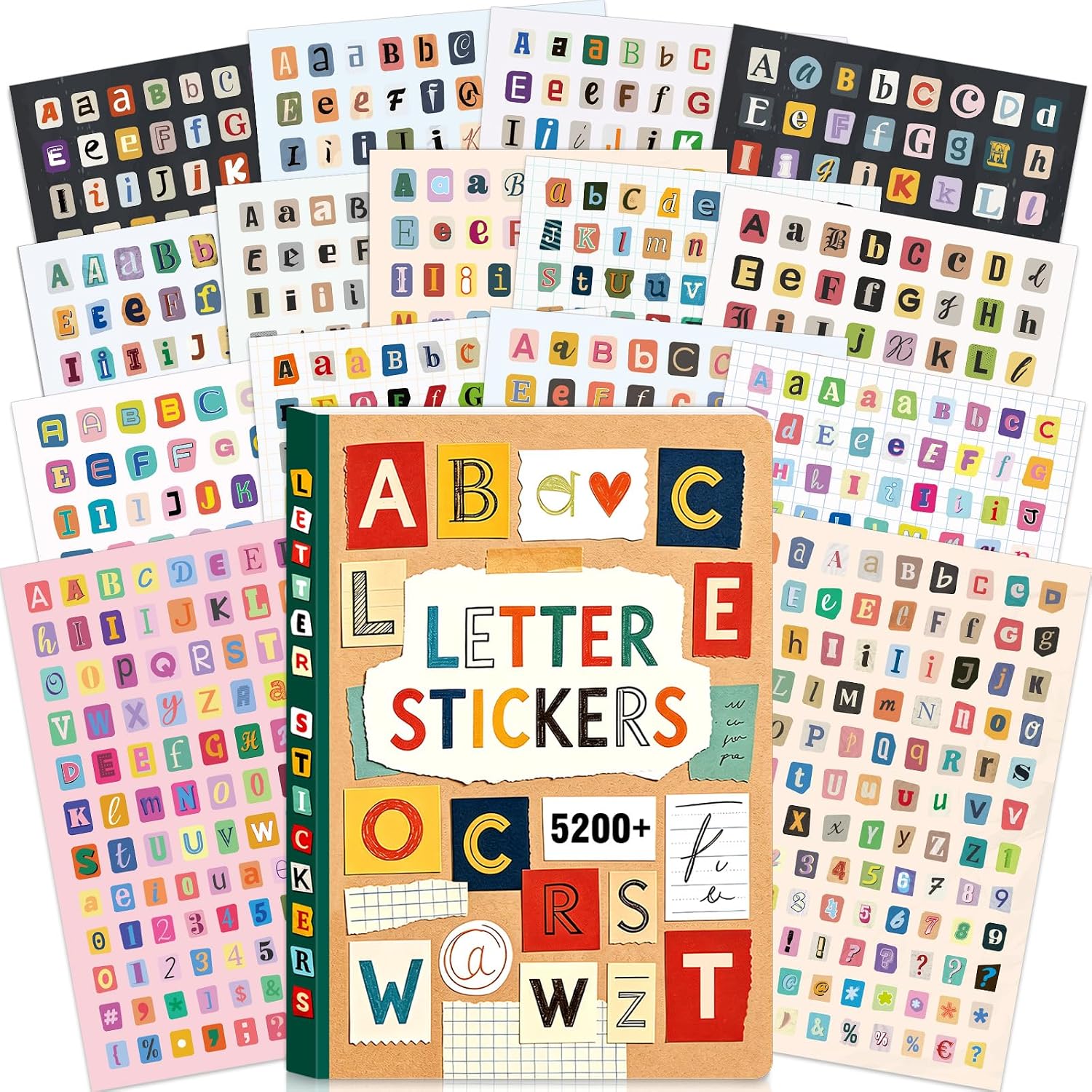 5200枚以上/48枚入り カラフルなアルファベットステッカ - Vintage Collectible Books のレビューと価格