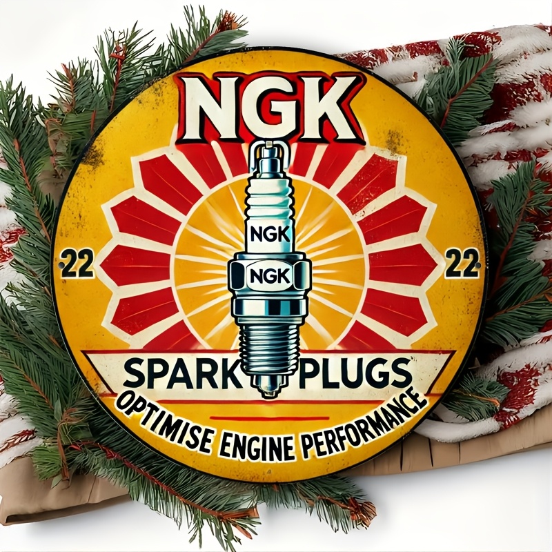 NGK スパークプラグ メタルブリキ看板、20.32x20. - Vintage Collectible Plates のレビューと価格