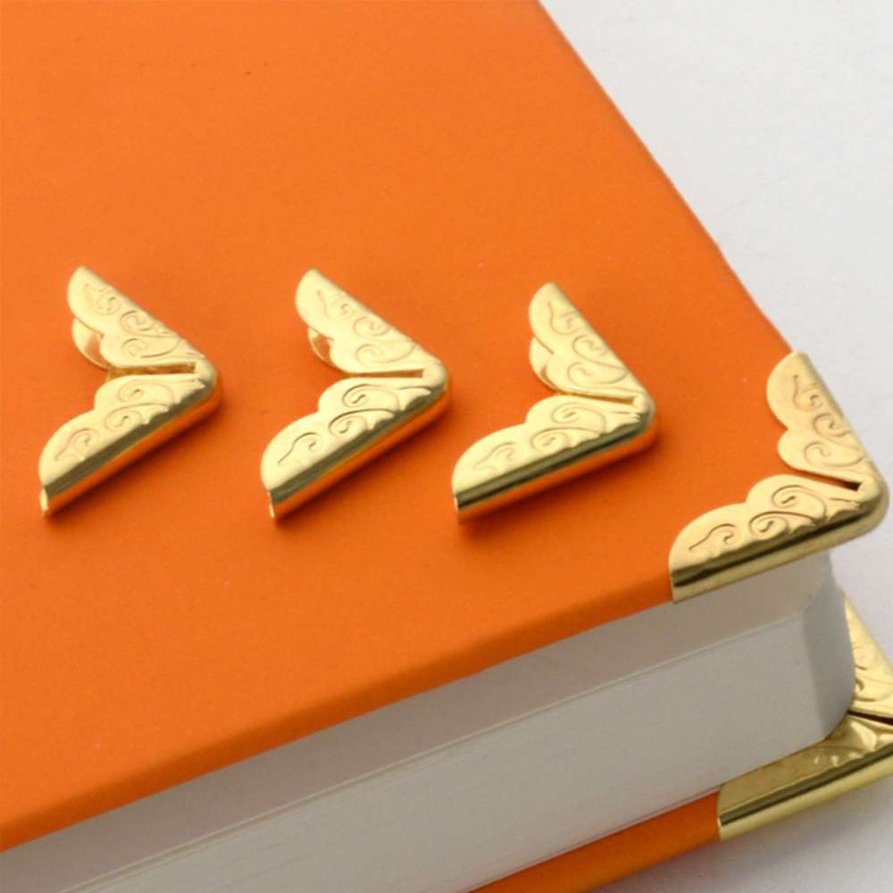 50 個の金属製ブックコーナープロテクターヴィンテージスクラ - Vintage Collectible Books のレビューと価格