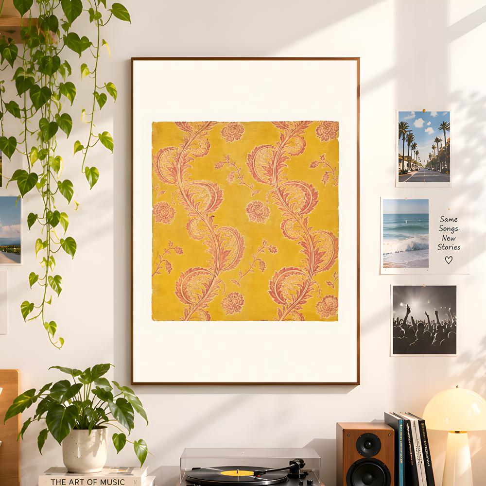 ヴィンテージ風の植物柄のテキスタイルコレクションポスター。マ - Vintage Collectible Posters のレビューと価格