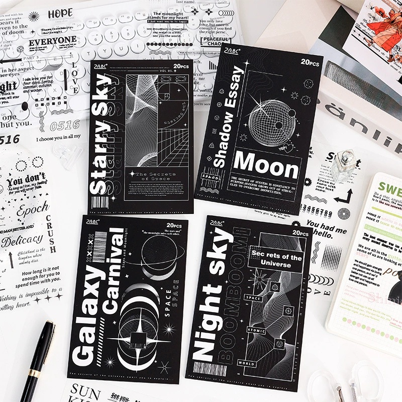 ヴィンテージテキストステッカーブック 20枚入り、星空ノート - Vintage Collectible Books のレビューと価格
