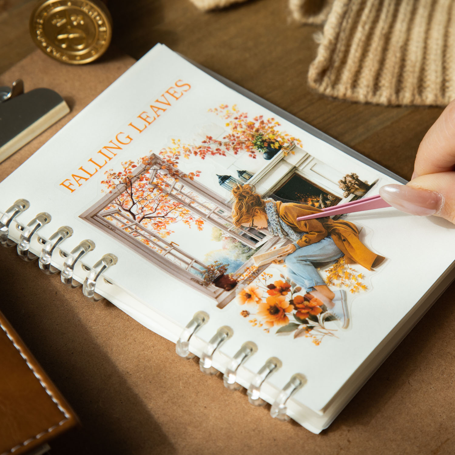 ヴィンテージ風の花柄と葉っぱのガーデン風景ステッカーブック。 - Vintage Collectible Books のレビューと価格